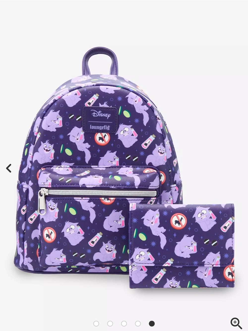 Loungefly Disney The Emperor's New Groove Yzma Cat Print Mini Backpack & Wallet
